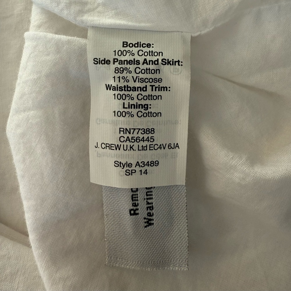 J. CREW COLLECTION Preppy Peasant Dropped Waist Embroidered Eyelet Midi Dress 6 - Picture 9 of 11